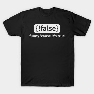 IT Source Code Not False True Humor Gift T-Shirt